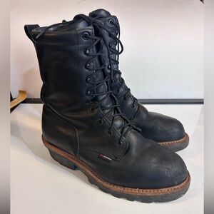 Red Wing Shoes LOGGERMAX 4416 Men's Steel-Toe Boot insulated Black Sz Size 10.5
